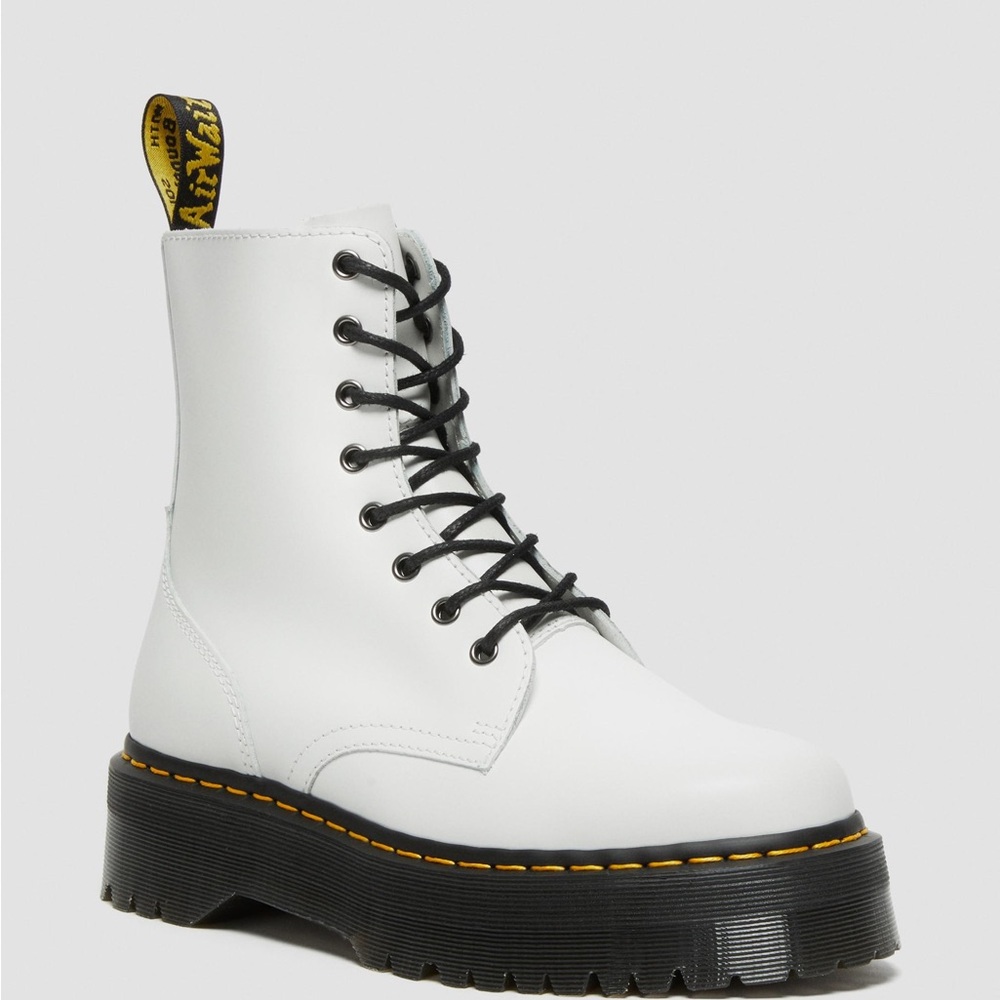 Dr. Martens White Platform Jadon Boots